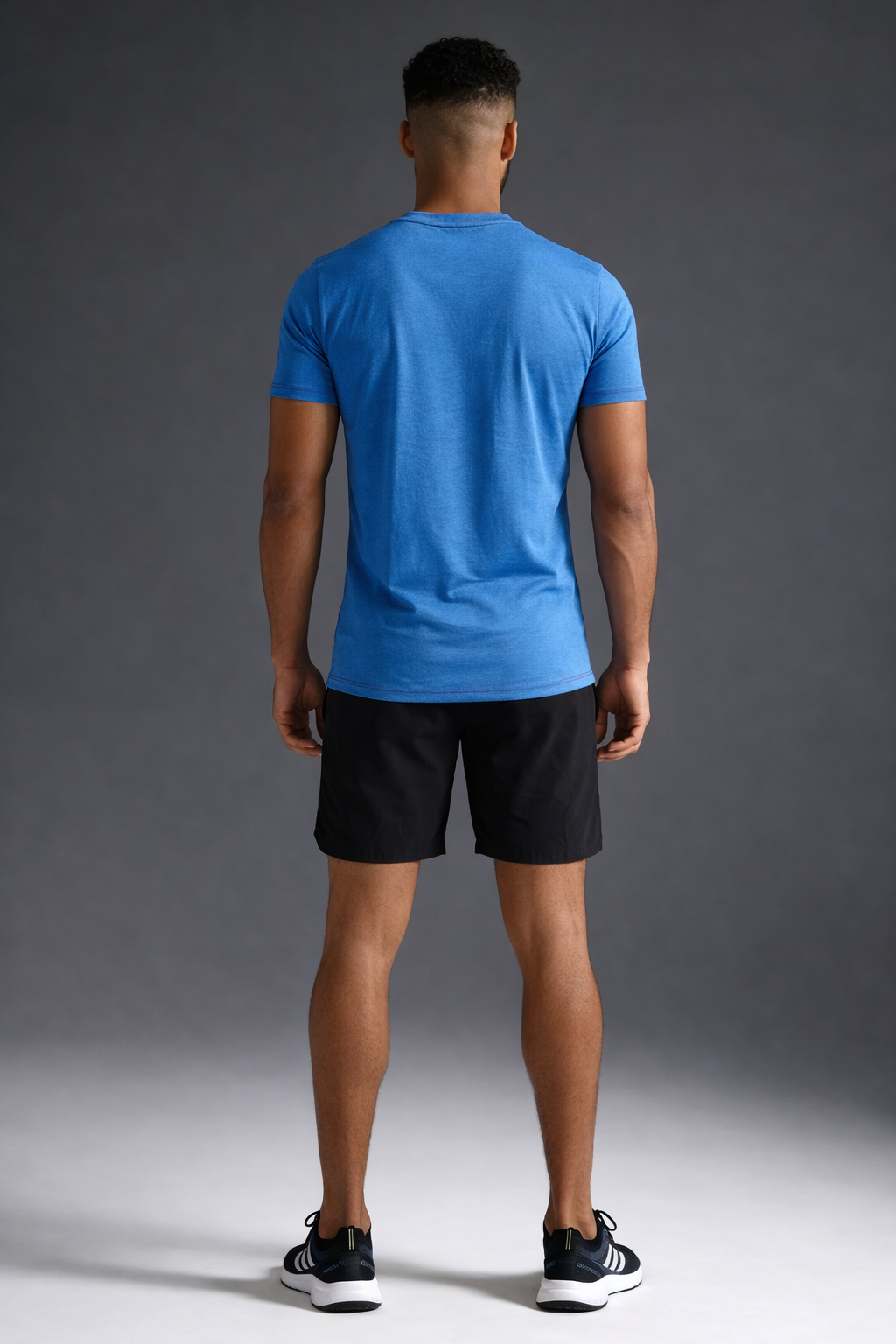 Naofit Blue Men Regular Fit Half Sleeve Activewear & Uv Protection T-Shirt